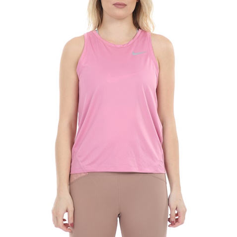 NIKE-Γυναικείο τοπ NIKE MILER TANK ροζ