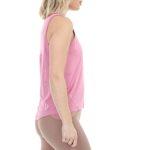 NIKE-Γυναικείο τοπ NIKE MILER TANK ροζ