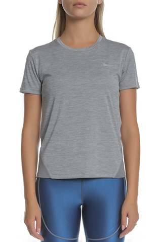 NIKE-Γυναικεία μπλούζα NIKE MILER TOP γκρι