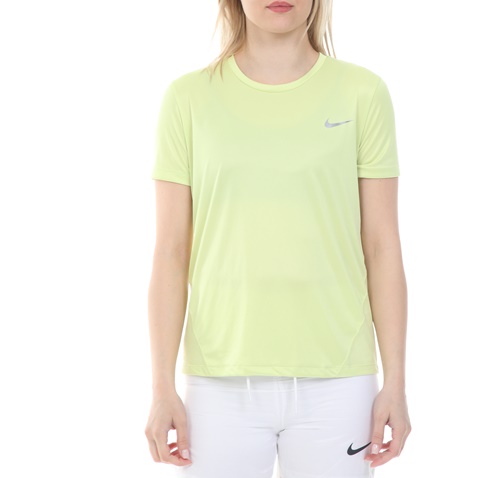 NIKE-Γυναικεία μπλούζα NIKE MILER TOP SS κίτρινη