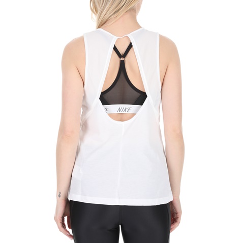 NIKE-Γυναικείο τοπ Nike Dri-FIT Open-Back λευκό