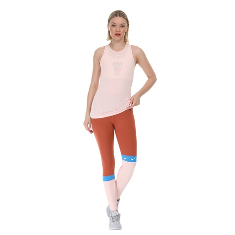 NIKE-Γυναικείο αθλητικό φανελάκι Nike Pro TANK ALL OVER MESH ροζ