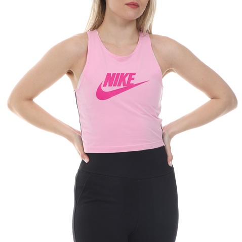 NIKE-Γυναικείο cropped top NSW HRTG TANK ροζ