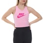 NIKE-Γυναικείο cropped top NSW HRTG TANK ροζ