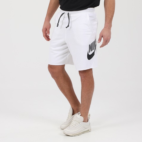 NIKE-Ανδρική αθλητική βερμούδα NIKE AR2375 M NSW SPE SHORT FT ALUMNI λευκή