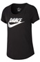 NIKE-Κοριτσίστικη κοντομάνικη μπλούζα Nike Dri-FIT μαύρη