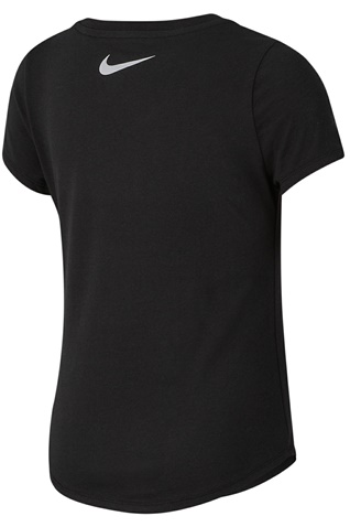 NIKE-Κοριτσίστικη κοντομάνικη μπλούζα Nike Dri-FIT μαύρη