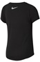 NIKE-Κοριτσίστικη κοντομάνικη μπλούζα Nike Dri-FIT μαύρη