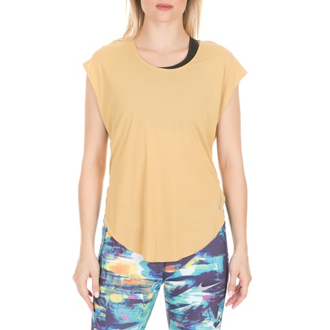 NIKE-Γυναικείο t-shirt ΝΙΚΕ CITY SLEEK χρυσό