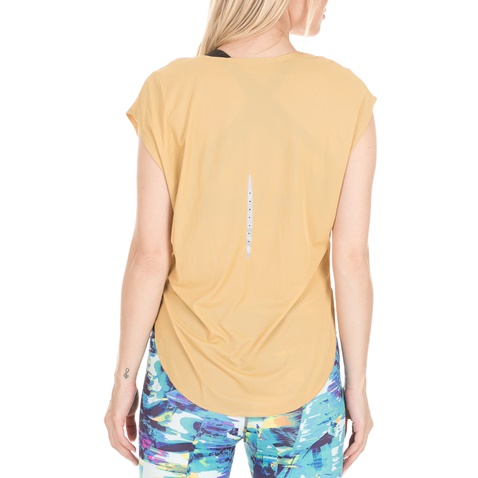 NIKE-Γυναικείο t-shirt ΝΙΚΕ CITY SLEEK χρυσό