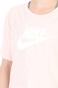 NIKE-Γυναικείο cropped t-shirt ESSNTL CRP ICN FTR ροζ