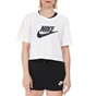 NIKE-Γυναικείο t-shirt ΝΙΚΕ NSW TEE ESSNTL CRP ICN FTR λευκό