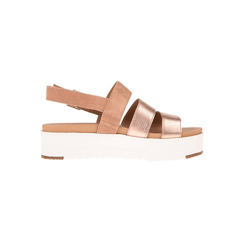 UGG -Γυναικείες πλατφόρμες UGG BRAELYNN METALLIC καφέ μπρονζέ