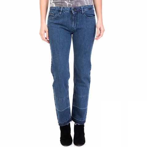 CALVIN KLEIN JEANS-Γυναικείο τζιν παντελόνι MID RISE STRAIGHT CALVIN KLEIN JEANS μπλε
