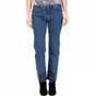 CALVIN KLEIN JEANS-Γυναικείο τζιν παντελόνι MID RISE STRAIGHT CALVIN KLEIN JEANS μπλε