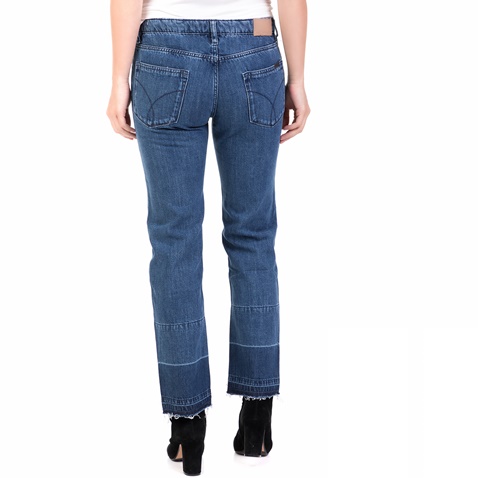 CALVIN KLEIN JEANS-Γυναικείο τζιν παντελόνι MID RISE STRAIGHT CALVIN KLEIN JEANS μπλε