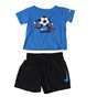 NIKE KIDS-Βρεφικό σετ NIKE BALL tee & short  μπλέ-μαύρο