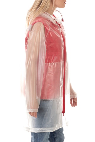CIESSE PIUMINI-Γυναικείο αδιάβροχο jacket CIESSE PIUMINI SHARON διάφανο κόκκινο