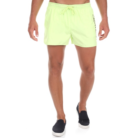CK UNDERWEAR-Ανδρικό μαγιό σορτς CK UNDERWEAR RUNNER πράσινο