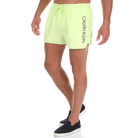 CK UNDERWEAR-Ανδρικό μαγιό σορτς CK UNDERWEAR RUNNER πράσινο