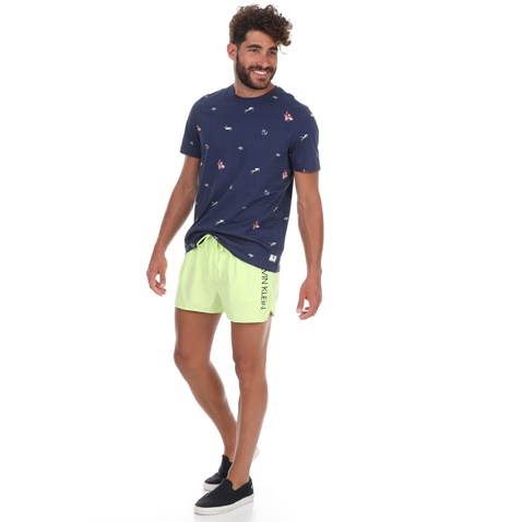 CK UNDERWEAR-Ανδρικό μαγιό σορτς CK UNDERWEAR RUNNER πράσινο