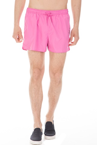 CK UNDERWEAR-Ανδρικό μαγιό RUNNER-LOGO φούξια