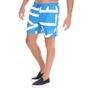 CK UNDERWEAR-Ανδρικό μαγιό σορτς CK UNDERWEAR MEDIUM DRAWSTRING μπλε λευκό