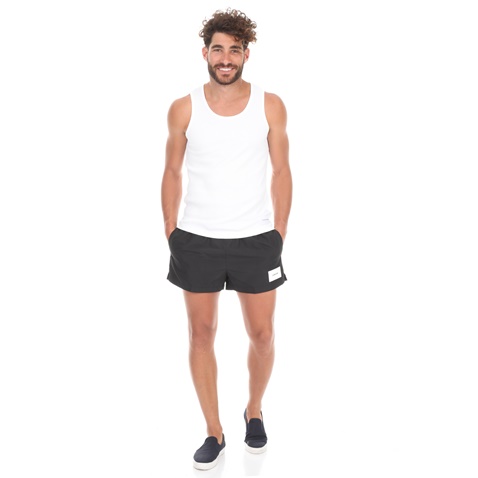 CK UNDERWEAR-Ανδρικό μαγιό σορτς CK UNDERWEAR DRAWSTRING μαύρο