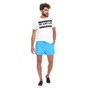 CK UNDERWEAR-Ανδρικό μαγιό σορτς CK UNDERWEAR DOUBLE WAISTBAND γαλάζιο