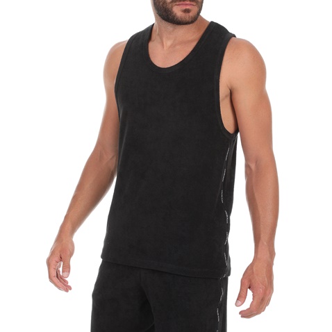 CK UNDERWEAR-Ανδρική φανέλα CK UNDERWEAR TOWELLING μαύρη
