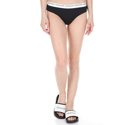 CK UNDERWEAR-Γυναικείο μαγιό μπικίνι σλιπ CK UNDERWEAR BRAZILIAN HIPSTER μαύρο