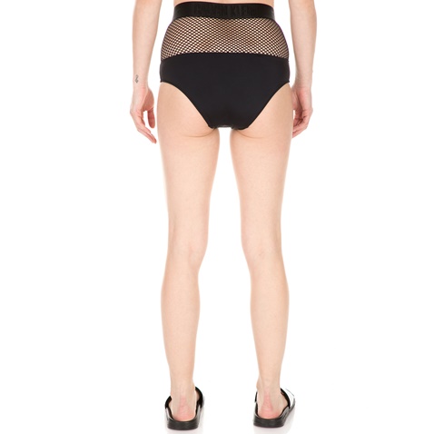 CK UNDERWEAR-Γυναικείο μαγιό σλιπ CK UNDERWEAR MESH HIGH WAIST μαύρο
