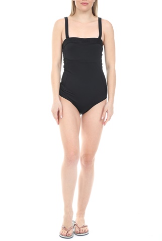 CK UNDERWEAR-Γυναικείο ολόσωμο μαγιό CK UNDERWEAR BANDEAU ONE PIECE-UW μαύρο