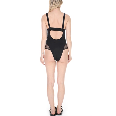 CK UNDERWEAR-Γυναικείο ολόσωμο μαγιό CK UNDERWEAR CHEEKY MESH ONE PIECE μαύρο