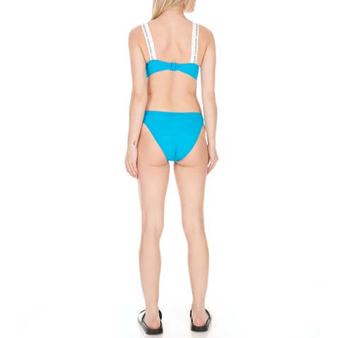 CK UNDERWEAR-Γυναικείο ολόσωμο μαγιό OPEN CUT γαλάζιο