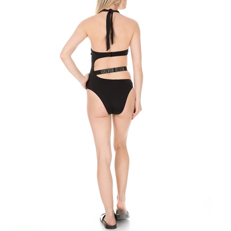CK UNDERWEAR-Γυναικείο ολόσωμο μαγιό SIDE SCOOP μαύρο