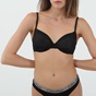 CK UNDERWEAR-Γυναικείο σουτιέν CK UNDERWEAR 000QF5242E LIGHTLY LINED DEMI μαύρο