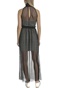 GUESS-Γυναικείο μάξι φόρεμα TINA GUESS λευκό-μαύρο