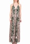 GUESS-Γυναικείο μάξι φόρεμα PAULA GUESS λευκό-μπεζ