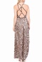 GUESS-Γυναικείο μάξι φόρεμα PAULA GUESS λευκό-μπεζ