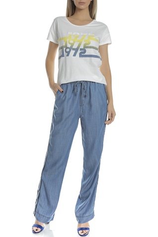 GARCIA JEANS-Γυναικεία κοντομάνικη μπλούζα GARCIA JEANS λευκή