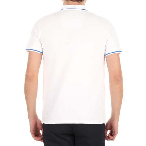 GARCIA JEANS-Ανδρική polo μπλούζα GARCIA JEANS λευκή