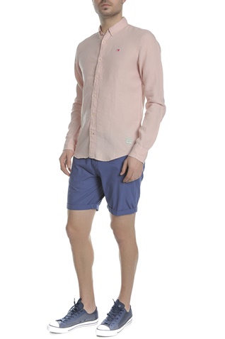 SCOTCH & SODA-Ανδρικό μακρυμάνικο πουκάμισο SCOTCH & SODA ροζ