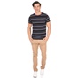 SCOTCH & SODA-Ανδρική μπλούζα SCOTCH & SODA ριγέ μπλε και μαύρη
