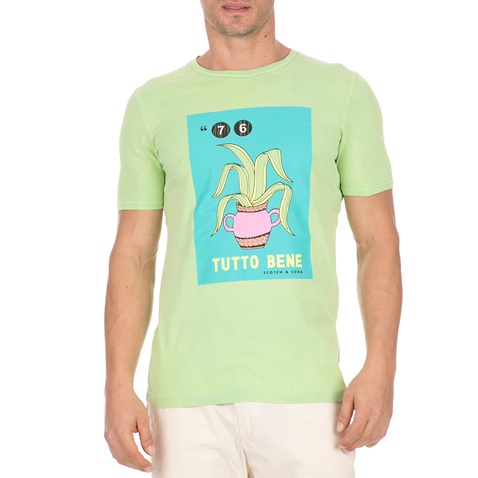 SCOTCH & SODA-Ανδρικό t-shirt SCOTCH & SODA πράσινο
