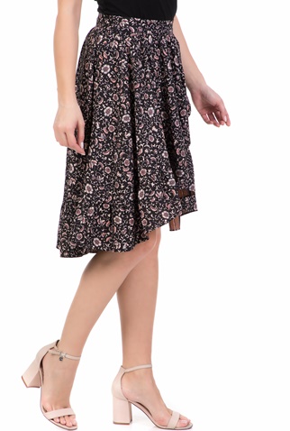 SCOTCH & SODA-Γυναικεία midi φούστα SCOTCH & SODA μαύρη floral