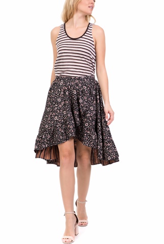 SCOTCH & SODA-Γυναικεία midi φούστα SCOTCH & SODA μαύρη floral