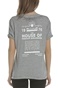 SCOTCH & SODA-Γυναικεία κοντομάνικη μπλούζα SCOTCH & SODA ROCK THEMED γκρι