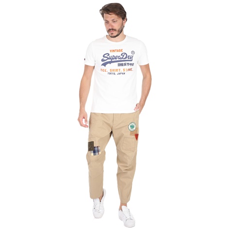 Dsquared2-Ανδρικό cropped παντελόνι Dsquared2 μπεζ