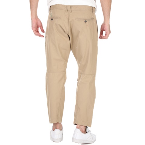 Dsquared2-Ανδρικό cropped παντελόνι Dsquared2 μπεζ